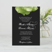 LIME GREEN Roos Petals Weddenschap Kaart (Staand voorkant)