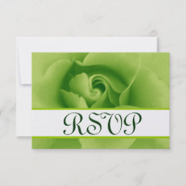 Lime Green Roos RSVP Weddenschapskaart Klein