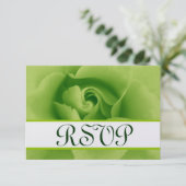 Lime Green Roos RSVP Weddenschapskaart Klein (Staand voorkant)