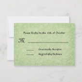 Lime Green Roos RSVP Weddenschapskaart Klein (Achterkant)