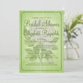 Lime Green Rustic Floral Bridal Shower Invitations Kaart (Staand voorkant)
