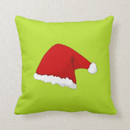 Lime green santa verloor zijn pet kerstkussen kussen