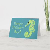 Lime Green Seahorse Schattige Vaderdag