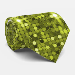 Lime Green Sequin Sparkle Stropdas