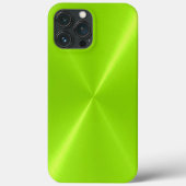 Lime Green Shiny Stainless Steel Metal Case-Mate iPhone Case (Achterkant)