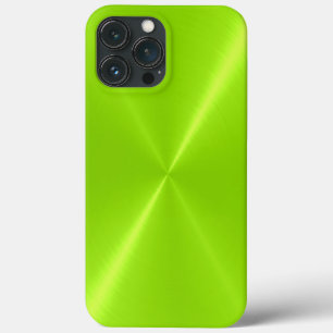 Lime Green Shiny Stainless Steel Metal Case-Mate iPhone Case