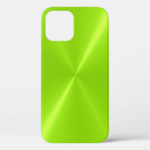 Lime Green Shiny Stainless Steel Metal Case-Mate iPhone Case