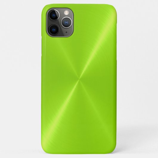 Lime Green Shiny Stainless Steel Metal Case-Mate iPhone Case (Achterkant)