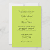 Lime Green Simple Magnetic Wedding Invitation Magnetische Uitnodiging (Voorkant)