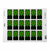 Lime Green Sinaasappel Black Lace Doily Mandala Sn Etiket (Full Sheet)