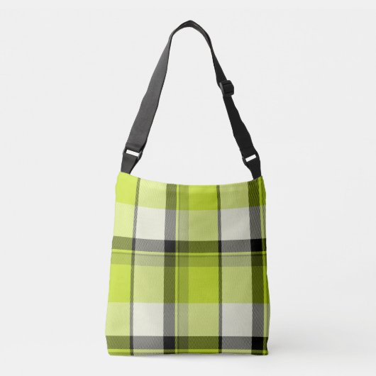 Lime Green & Slate Play Digital Art Crossbody Tas (Voorkant)