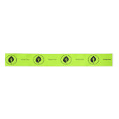 Lime Green Small Business Custom Logo & Text Satijnen Lint (Voorkant)