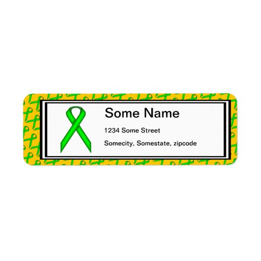 Lime Green Standard Ribbon Etiket (Voorkant)