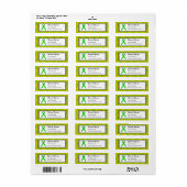 Lime Green Standard Ribbon Etiket (Full Sheet)