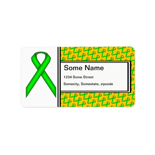 Lime Green Standard Ribbon Etiket (Voorkant)