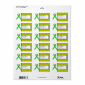 Lime Green Standard Ribbon Etiket (Full Sheet)