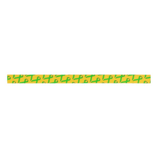 Lime Green Standard Ribbon Grosgrain Lint (Voorkant)