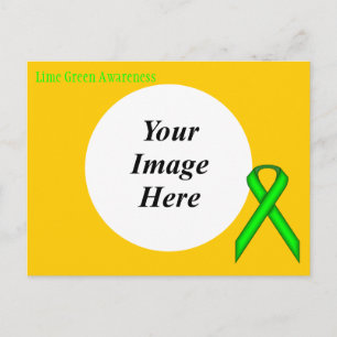 Lime Green Standard Ribbon Sjabloon door K Yoncich Briefkaart