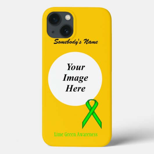 Lime Green Standard Ribbon Tmpl van Kenneth Yoncic Case-Mate iPhone Case (Achterkant)