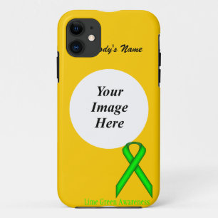 Lime Green Standard Ribbon van Kenneth Yoncich Case-Mate iPhone Case