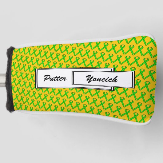Lime Green Standard Ribbon van Kenneth Yoncich Golfheadcover (Voorkant)