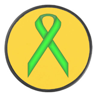 Lime Green Standard Ribbon van Kenneth Yoncich Hockey Puck