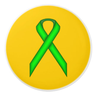 Lime Green Standard Ribbon van Kenneth Yoncich Keramische Knop