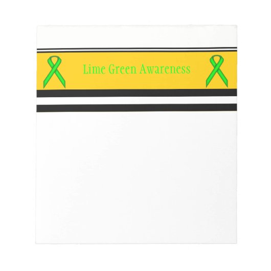 Lime Green Standard Ribbon van Kenneth Yoncich Notitieblok (Voorkant)