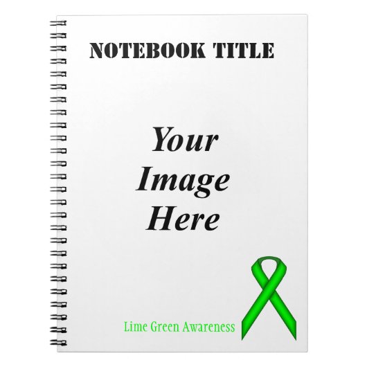 Lime Green Standard Ribbon van Kenneth Yoncich Notitieboek (Voorkant)