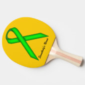 Lime Green Standard Ribbon van Kenneth Yoncich Tafeltennisbatje (Zijkant)