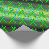 Lime Green Std Ribbon Pattern door Kenneth Yoncich Cadeaupapier (Hoek)