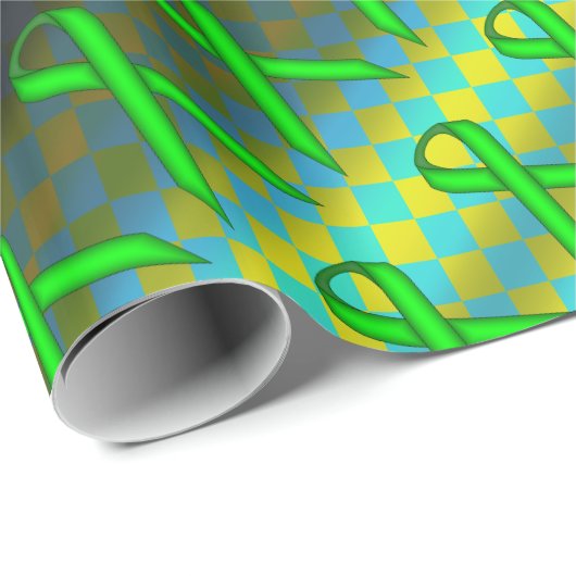 Lime Green Std Ribbon Pattern door Kenneth Yoncich Cadeaupapier (Rol Hoek)