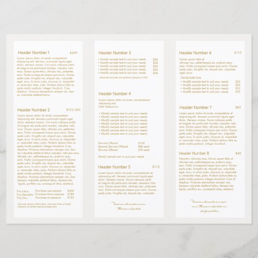 Lime Green Stripe Hair Salon Spa TriFold Brochure (Achterkant)