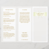 Lime Green Stripe Hair Salon Spa TriFold Brochure (Voorkant)