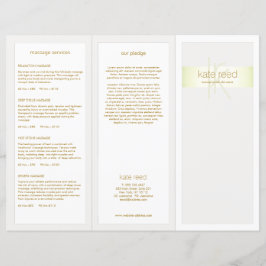 Lime Green Stripe Hair Salon Spa TriFold Brochure