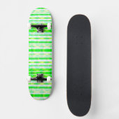 Lime Green Stripe Skateboard (Voorkant)