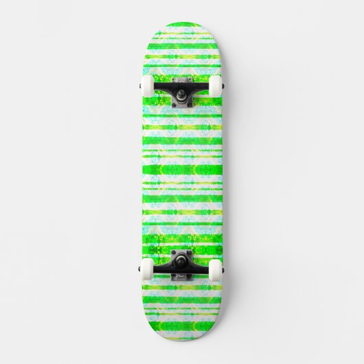 Lime Green Stripe Skateboard (Voorkant)