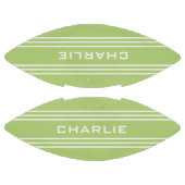 Lime Green Stripes aangepast football monogram (Panelen)