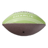 Lime Green Stripes aangepast football monogram (Gedraaid 270)