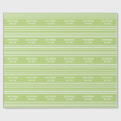 Lime Green Stripes aangepaste inpakpapier (Vlak)