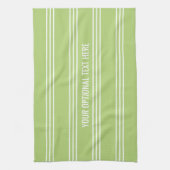 Lime Green Stripes aangepaste keukenhanddoek (Verticaal)