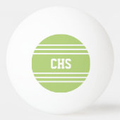 Lime Green Stripes aangepaste monogram ballen (Voorkant)