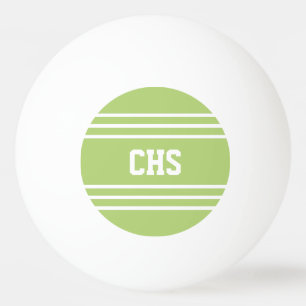Lime Green Stripes aangepaste monogram ballen