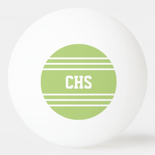 Lime Green Stripes aangepaste monogram ballen (Achterkant)
