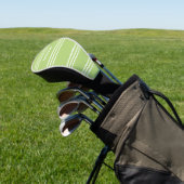 Lime Green Stripes aangepaste monogram driver cove Golfheadcover (Insitu)