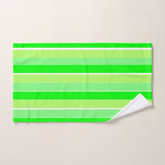 Lime Green Stripes Bad Handdoek (Handdoek)