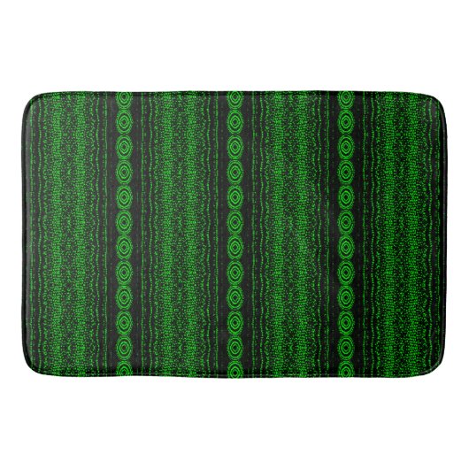 Lime Green Stripes Badmat (Voorkant)