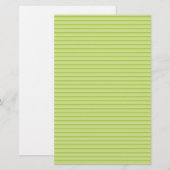 Lime Green Stripes Briefpapier (Voorkant / Achterkant)