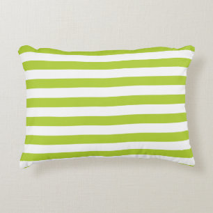 Lime Green Stripes Decoratief Kussen