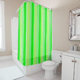 Lime Green Stripes Douchegordijn